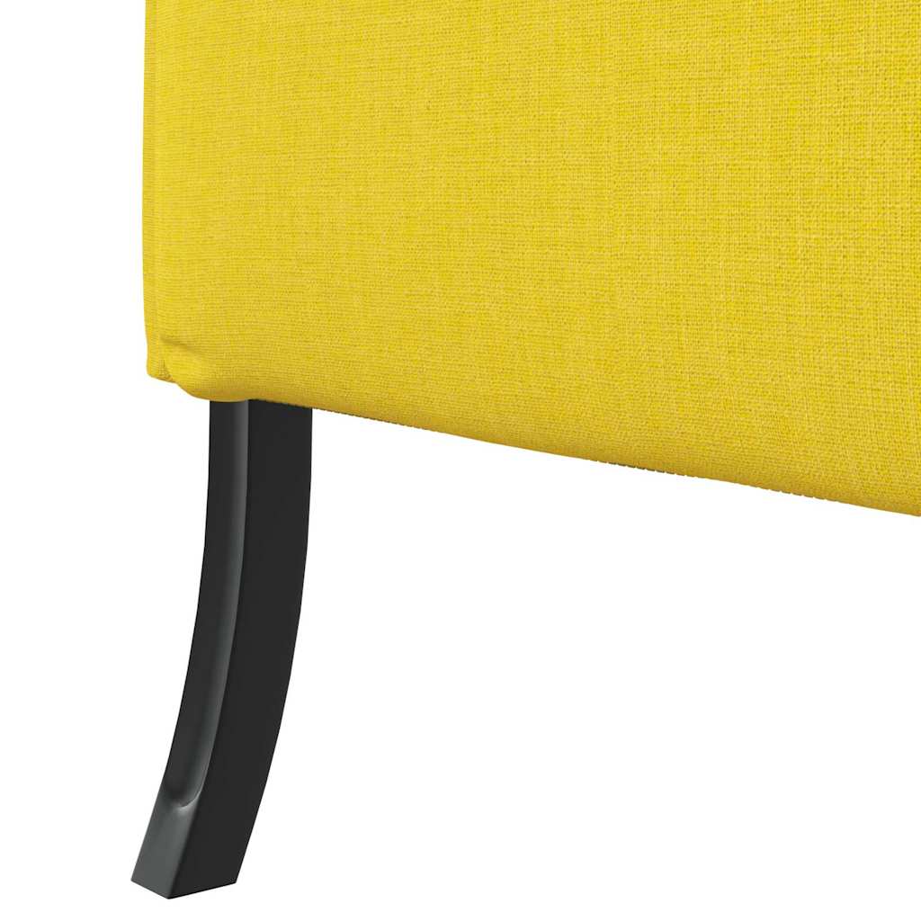 Highback Sofa Light yellow 109 x 56 x 121 cm Fabric